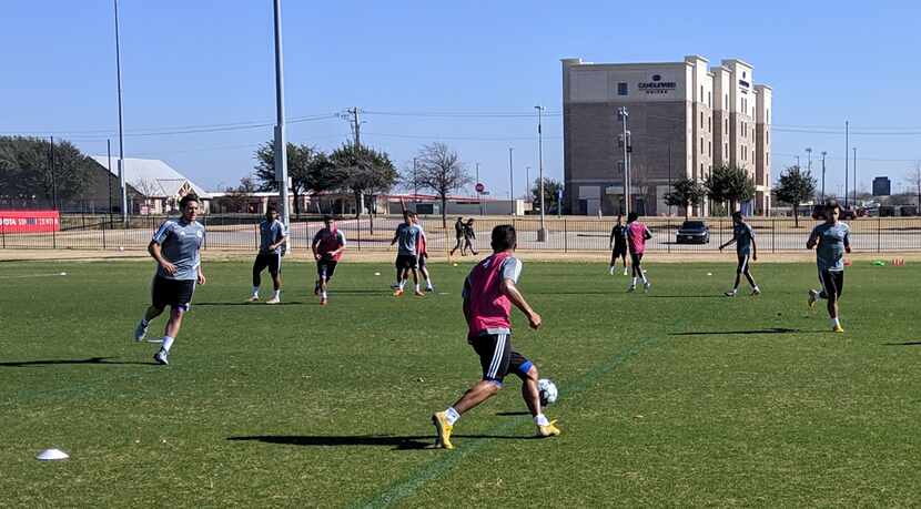 North Texas SC training on the opening day of their camp. (2-4-19)