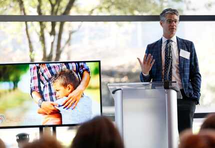 Grant Moise, president and publisher of The Dallas Morning News, speaks during The Dallas...
