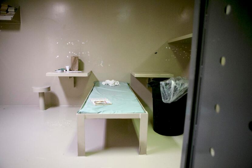 
Sandra Bland, 28, was found hanging from a plastic bag in this cell at the Waller County...