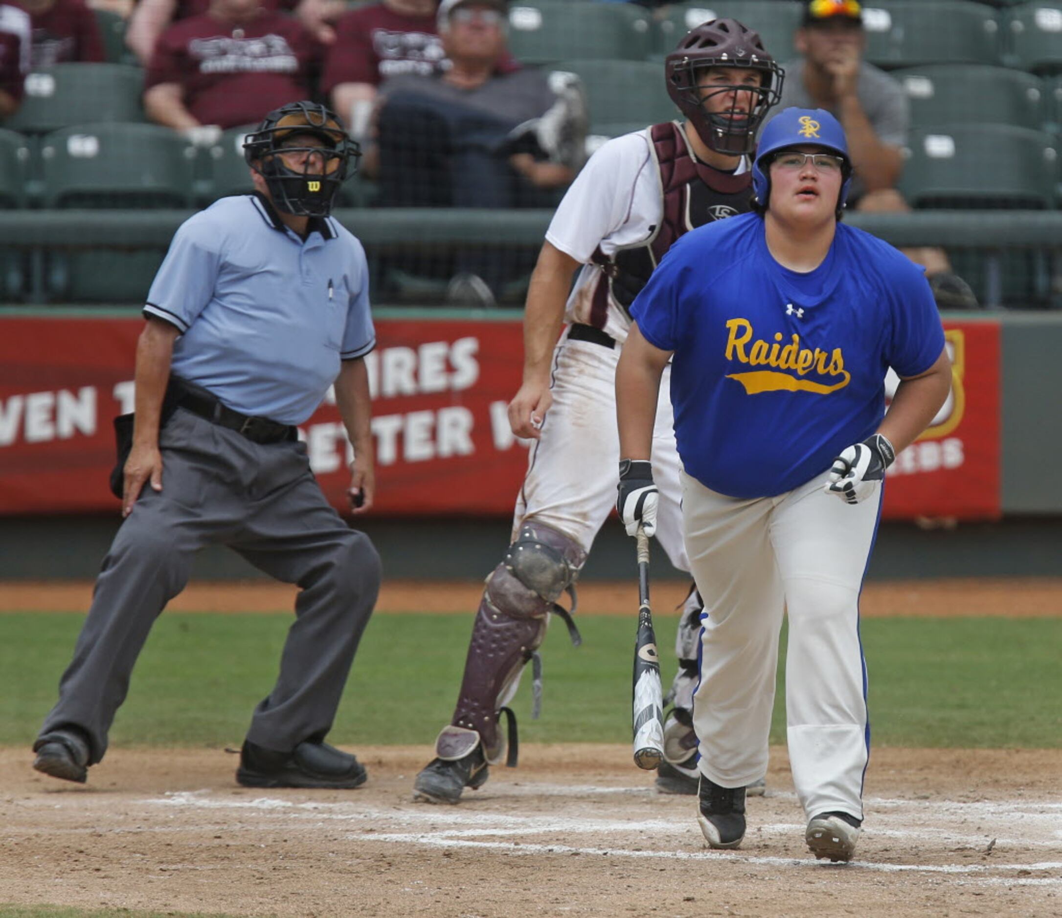 Sunnyvale's Seth Metzger watches the flight of his third-inning home run during the Troy...