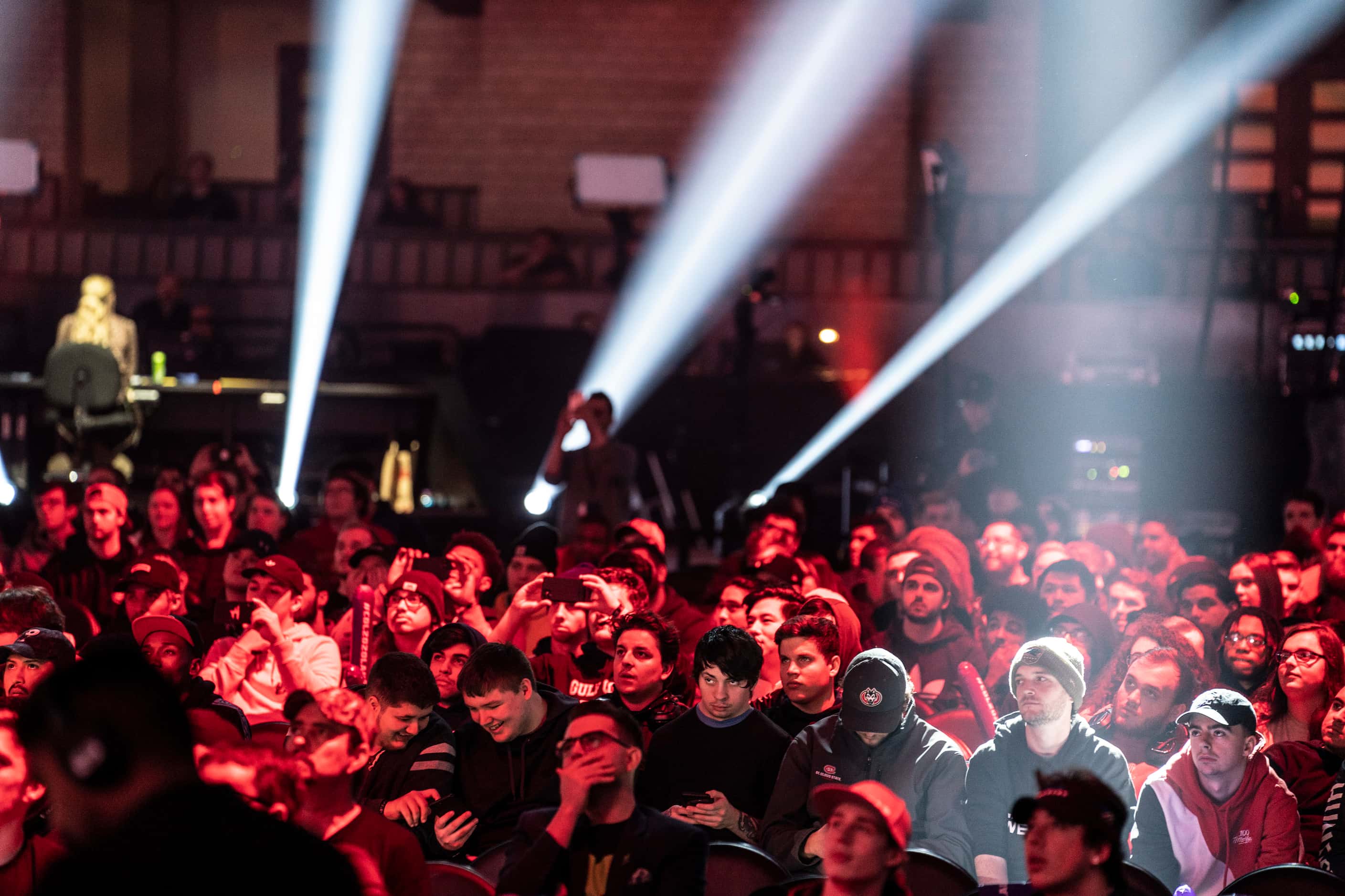 Fans watch as Dallas Empire competes against Atlanta Faze in the Call of Duty League Launch...
