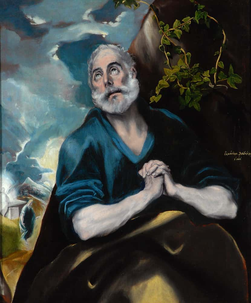 El Greco (Domenikos Theotokopoulos), (Greek, 1541 1614), The Tears of Saint Peter, 1580s....