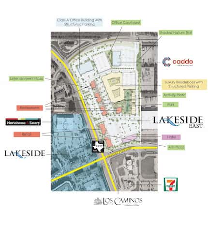 A look at the layout for the proposed extension of Lakeside, which is near an existing of...