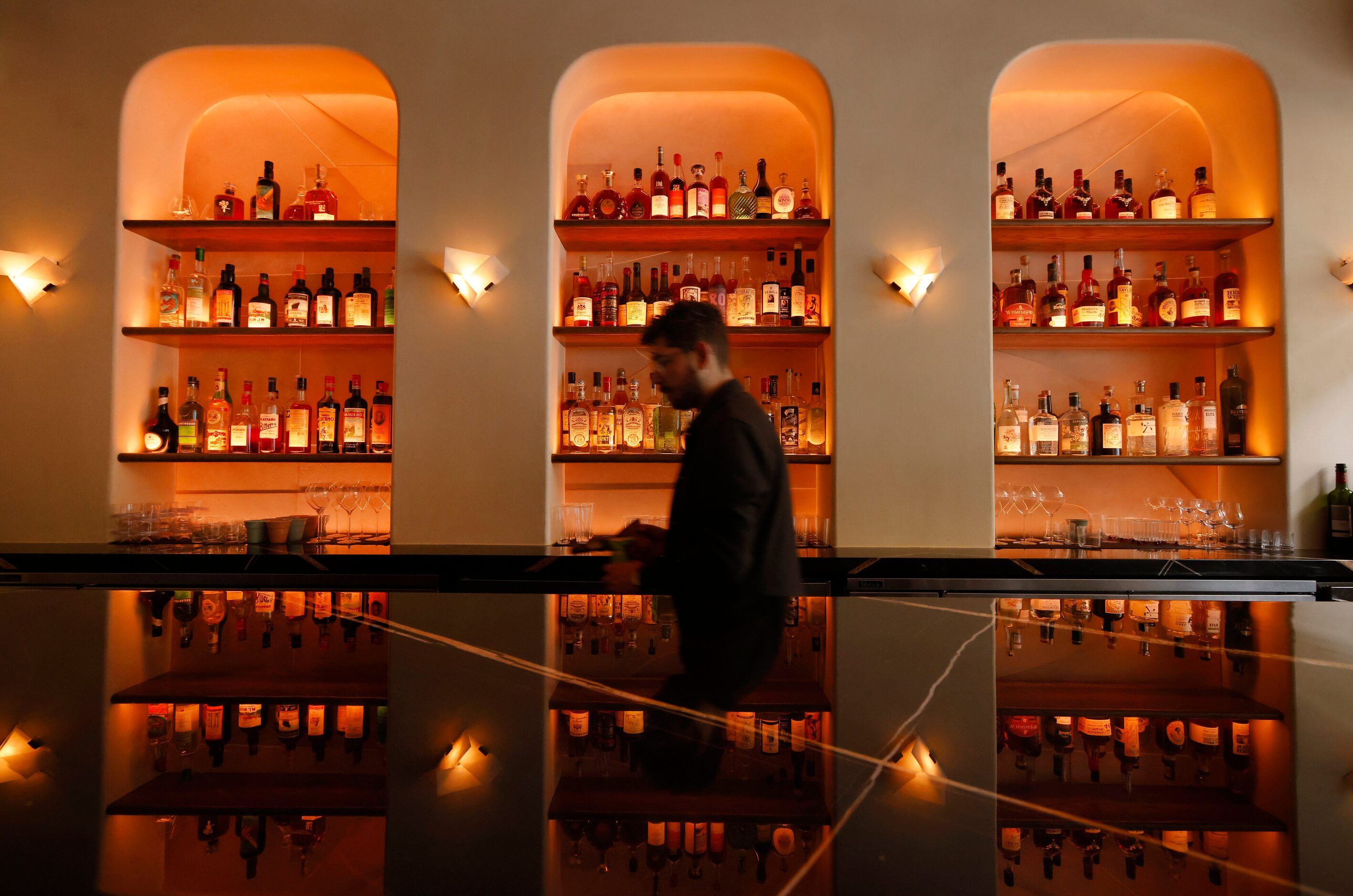 An interior view of Bar Colette in Dallas