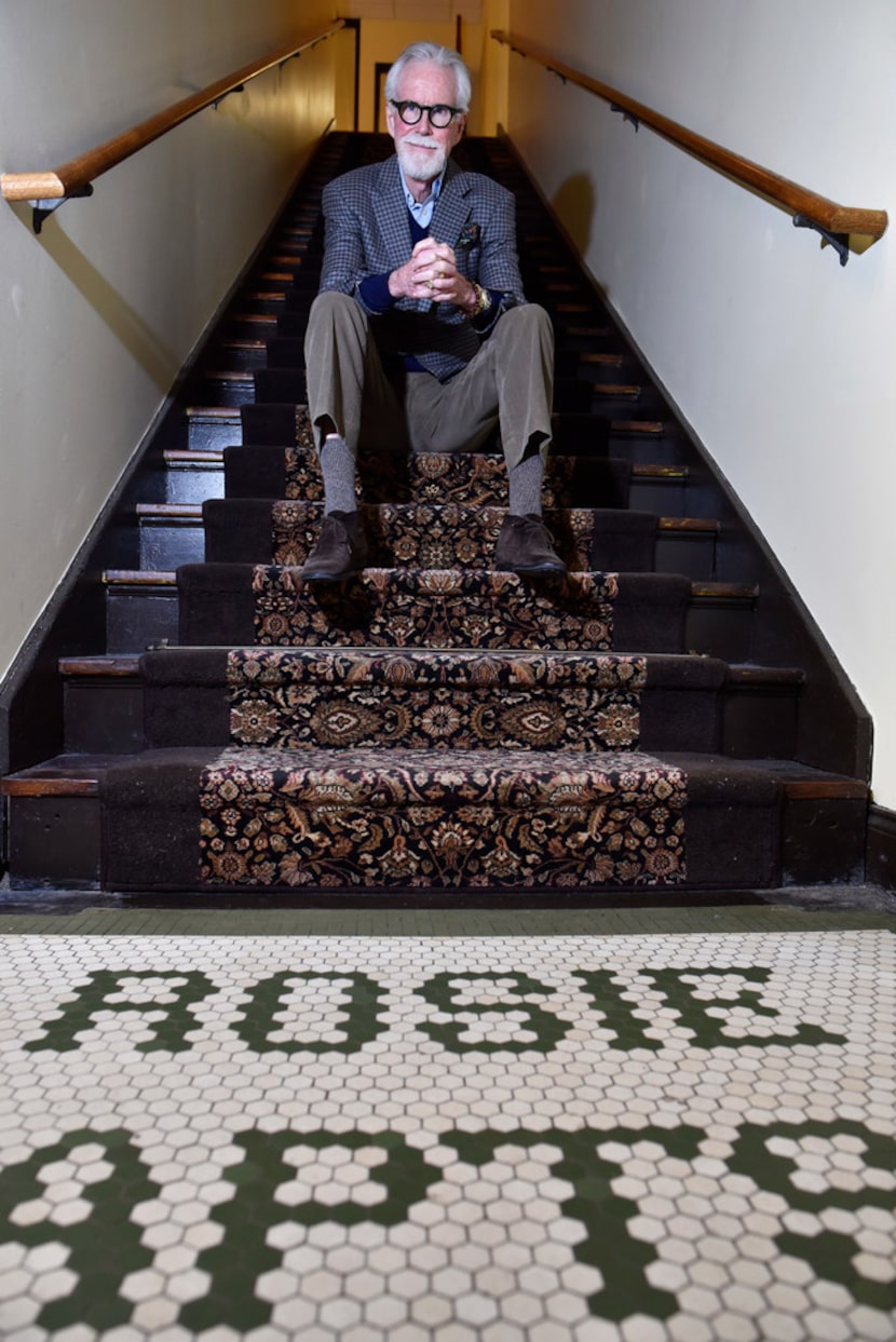 Restaurateur Shannon Wynne at his offices on South Harwood, inside what used to be an...