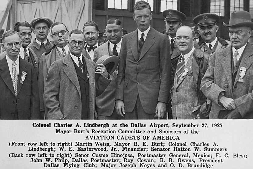 Charles Lindbergh's arrival at Love Field on Sept. 27, 1927