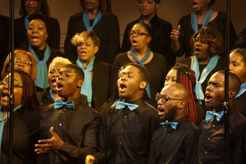 The 200 member choir sang old and new songs during the "Music and the Civil Rights Movement...