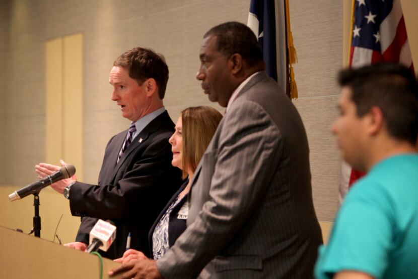 Dallas County Judge Clay Jenkins, Parkland executive Sharon Phillips, state Sen. Royce West...