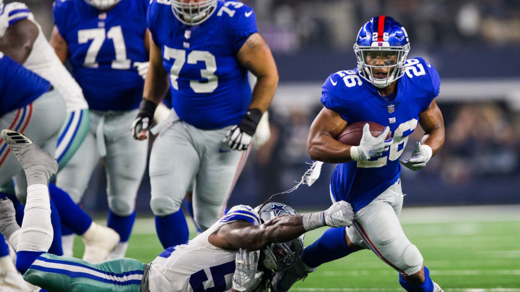 Saquon Barkley, Giants settle on 1-year deal worth up to $11 million, AP  source says