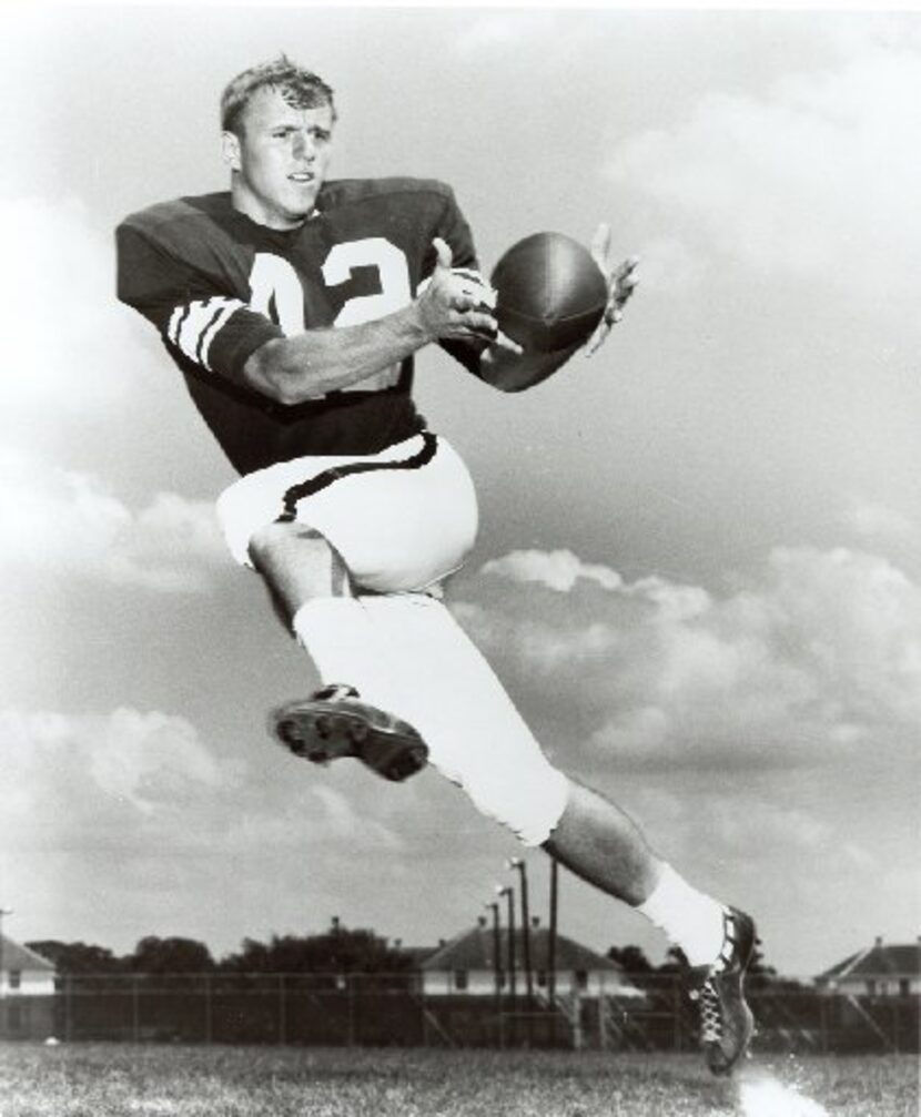 First-team wide receivers: Bobby Joe Conrad (20% of the vote); Bob Long (pictured, 19% of...