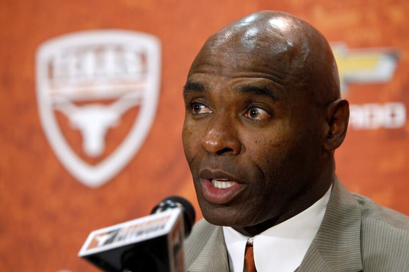 AUSTIN, TX - JANUARY 6: The University of Texas Longhorns new head football coach Charlie...