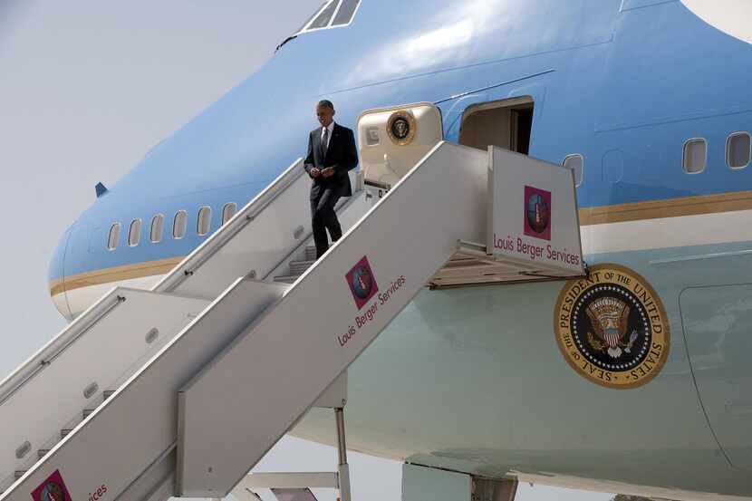 President Barack Obama, seen here departing Air Force One this month in Spain, will visit...