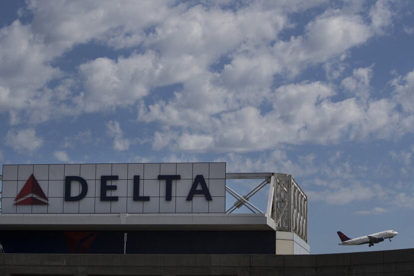 A Delta Air Lines jet takes off at LaGuardia Airport in New York. (Victor J. Blue/Bloomberg)