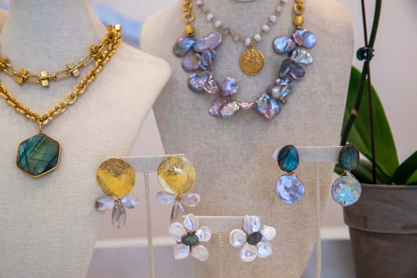 A collection of jewelry designed by Kori Green at Local Design Studios in Fort Worth