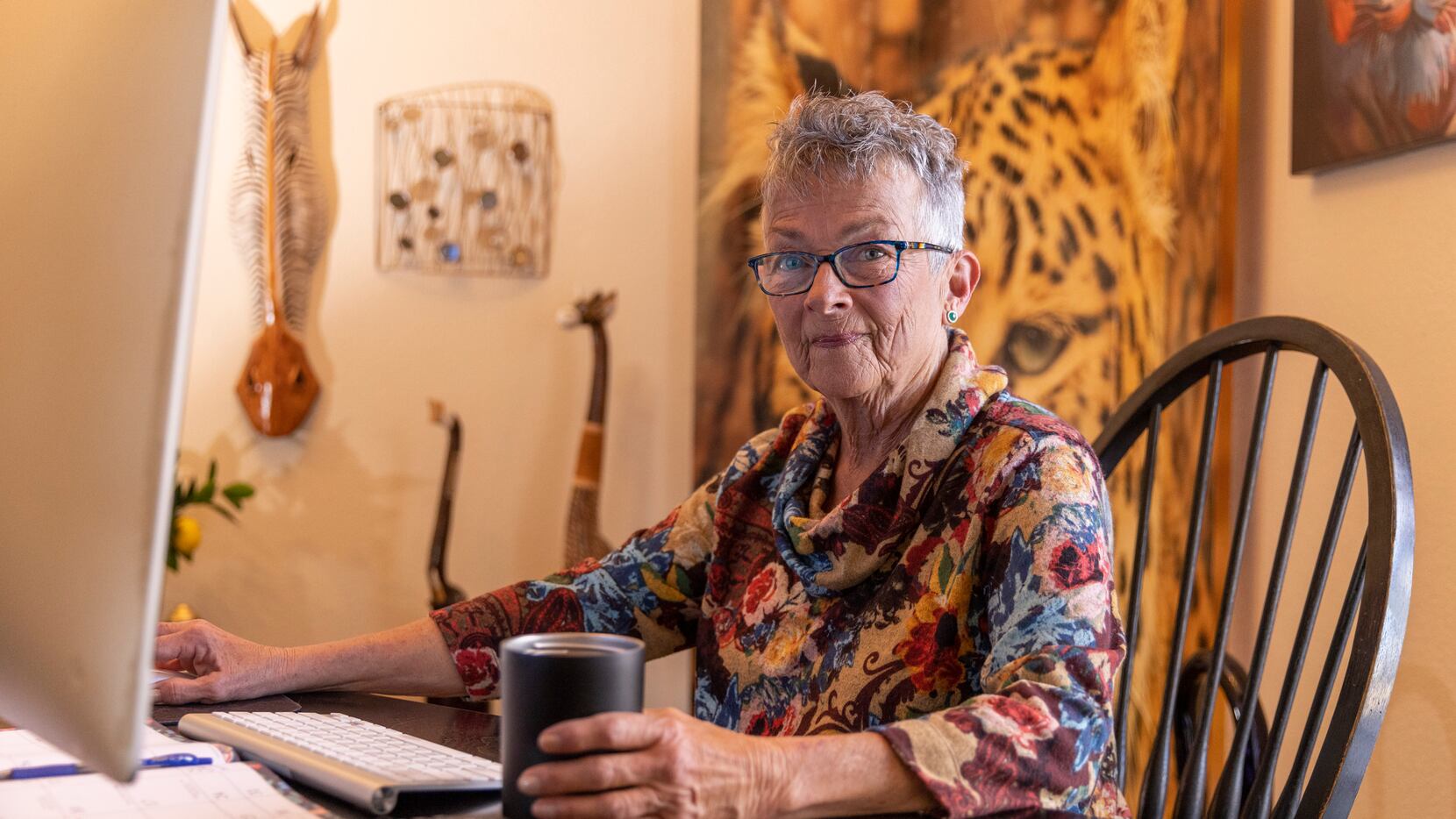 Barbara Holton, 69, pictured inside her home on Wednesday, Jan. 26, 2022 in Sachse, Texas....