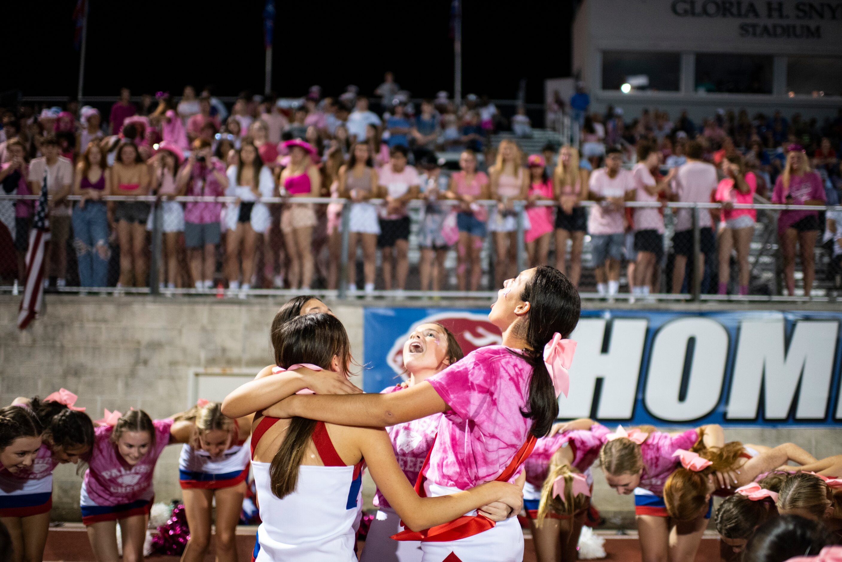 Parish Episcopal cheerleaders get the crowd excited during Parish EpiscopalÕs home game...