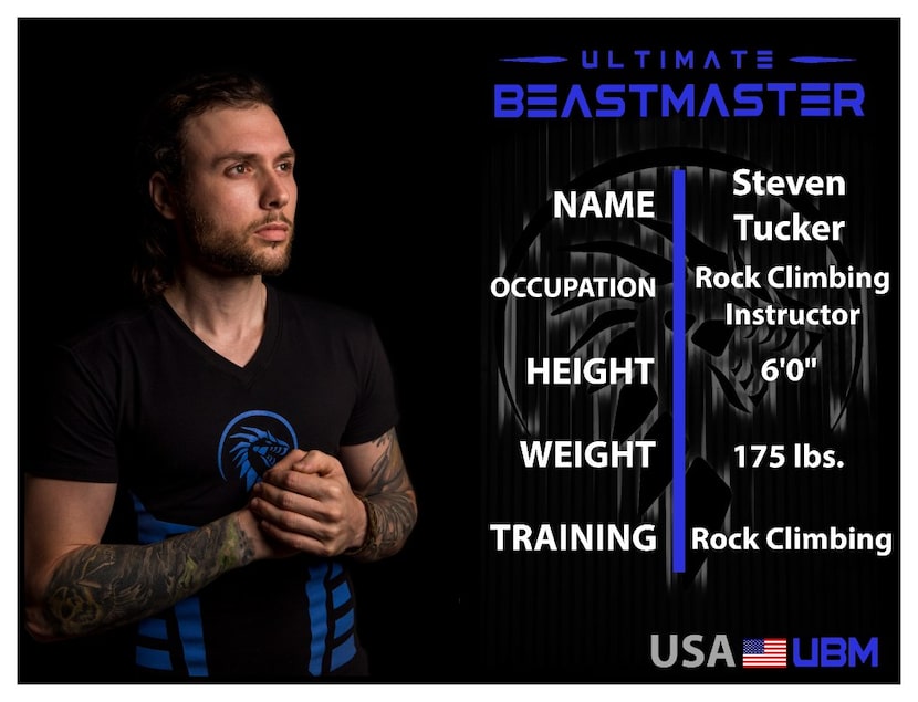 Rock climber Steven Tucker is one of the competitors in the Sylvester Stallone-produced...