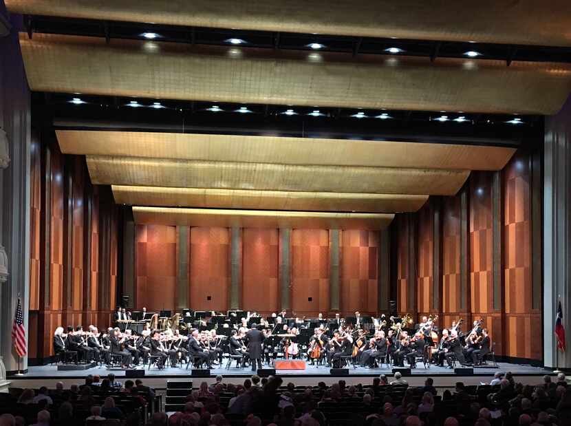 The Fort Worth Symphony Orchestra tunes up before a Bass Performance Hall concert on Oct....