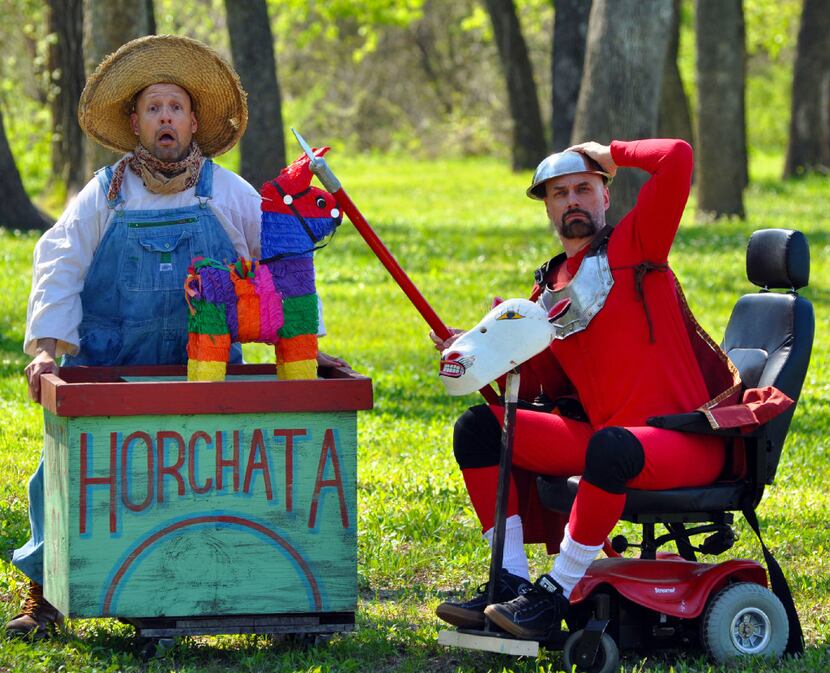 From left, Anthony L. Ramirez (Sancho Panza) and Jim Jorgensen (Quixote) in Shakespeare...