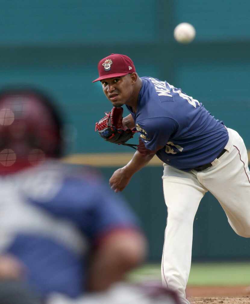 Frisco RoughRiders pitcher Yohander Mendez is the top-ranked pitching prospect in the Texas...