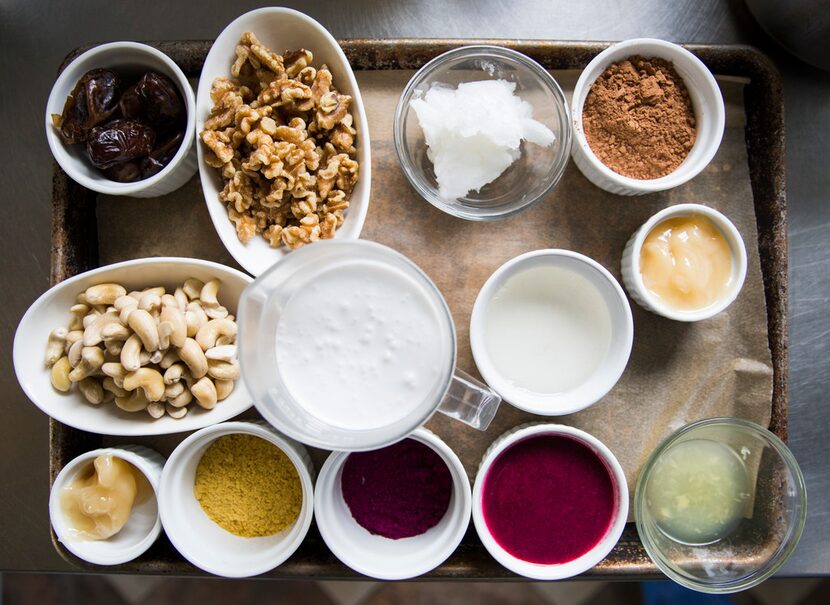 Ingredients for Cat Ruehle's dragon fruit dessert bars.