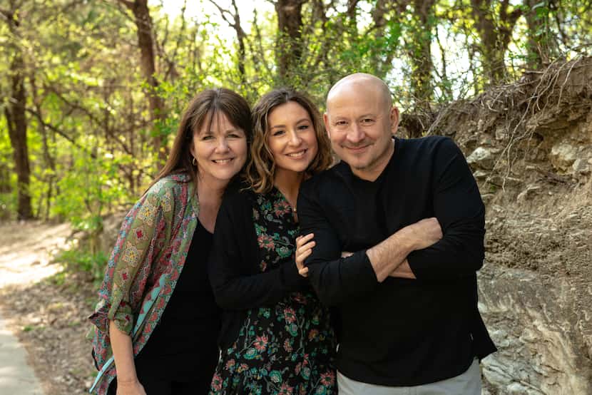 Deno Taglioli with his wife, Claire, and daughter Anna in 2022.