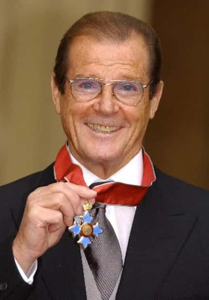Roger Moore was knighted in 2003 for his charitable work with UNICEF.