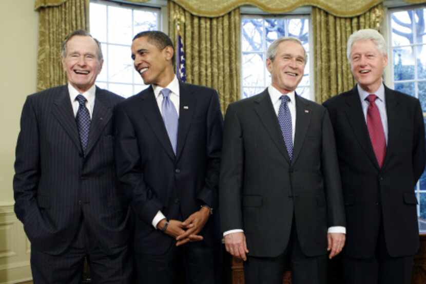 George H.W. Bush, Barack Obama, George W. Bush, Bill Clinton and Jimmy Carter will be...