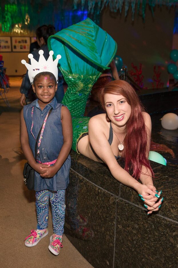 Kanisha Greene posed with Ariel at the Dallas Summer Musicals Community Performance of "The...