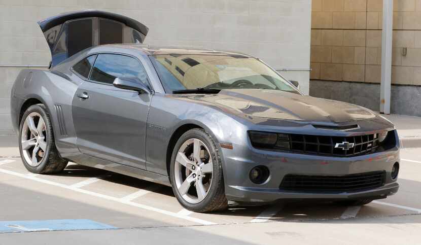 Enrique Arochi's 2010 Camaro was brought to the Collin County Courthouse so jurors could...