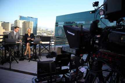 Bill Hemmer and Martha MacCallum host a broadcast of "America's Newsroom" on Fox News from a...