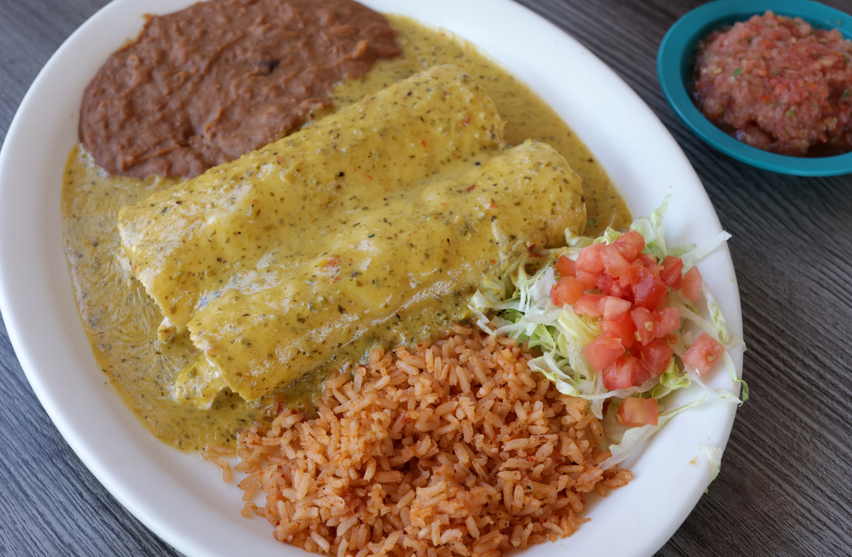 The Chicken Chicken Boom Boom plate at Chuy's in Dallas, TX, on Aug 18, 2024. (photo by...