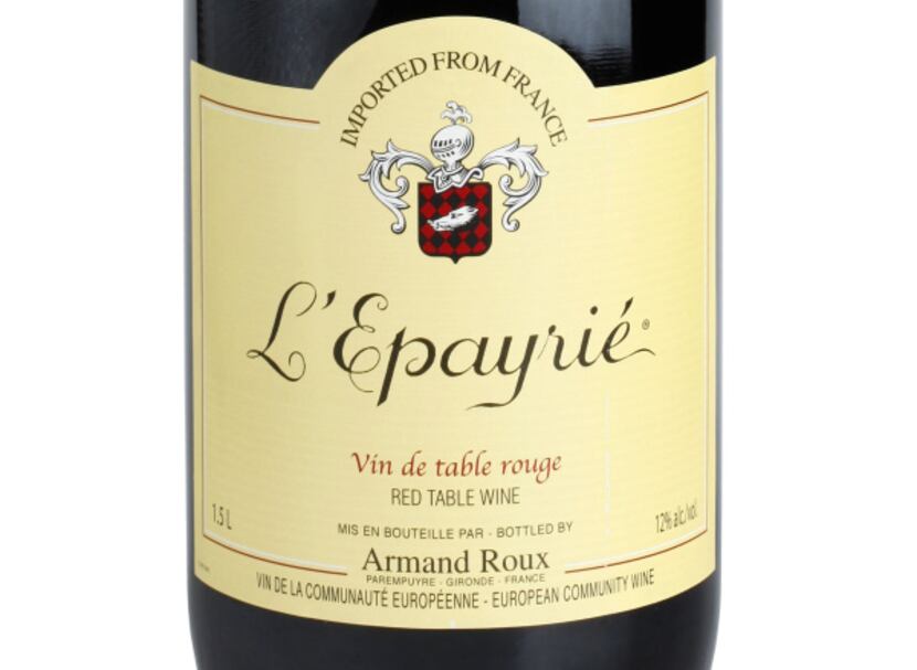 Our panel's favorite jug wine from this tasting: L’Epayrie Red Table Wine, NV, France....