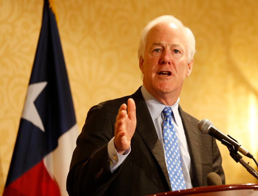 Sen. John Cornyn attended a breakfast with the Texas delegates on the second day of the...