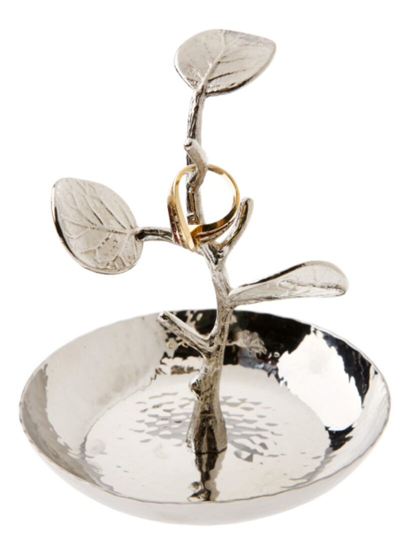 Put a ring on it: An olive branch ring holder by noted tabletop designer Michael Aram has a...