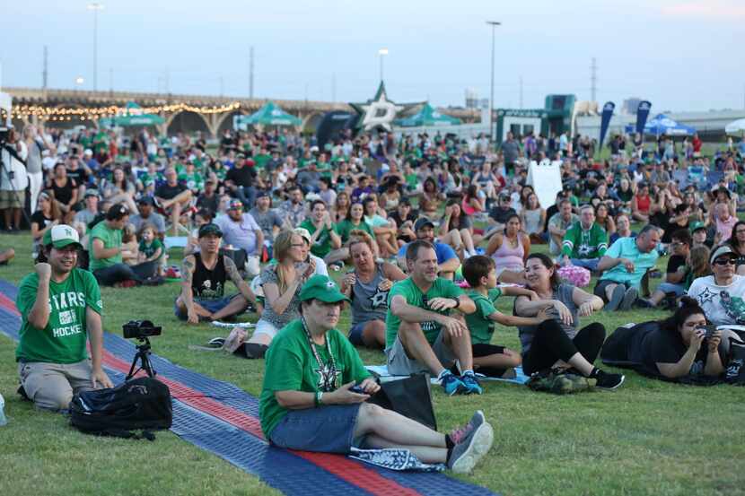 Dallas Stars fans gathered for the announcement that Dallas will host the 2018 NHL Draft at...