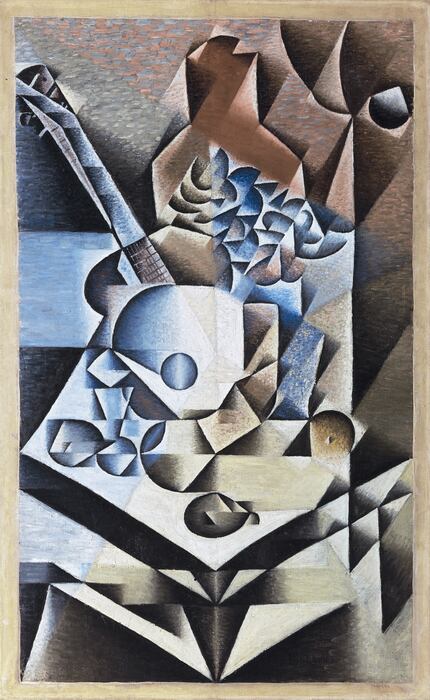 Juan Gris' early cubist works, like the 1912 painting "Still Life with Flowers," were done...