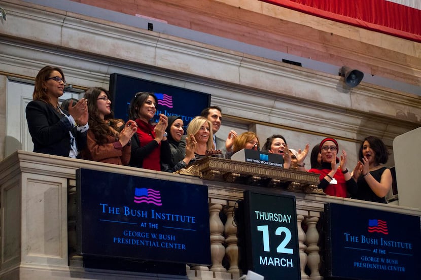 
The Bush Center Fellows visited the New York Stock Exchange and met with representatives to...
