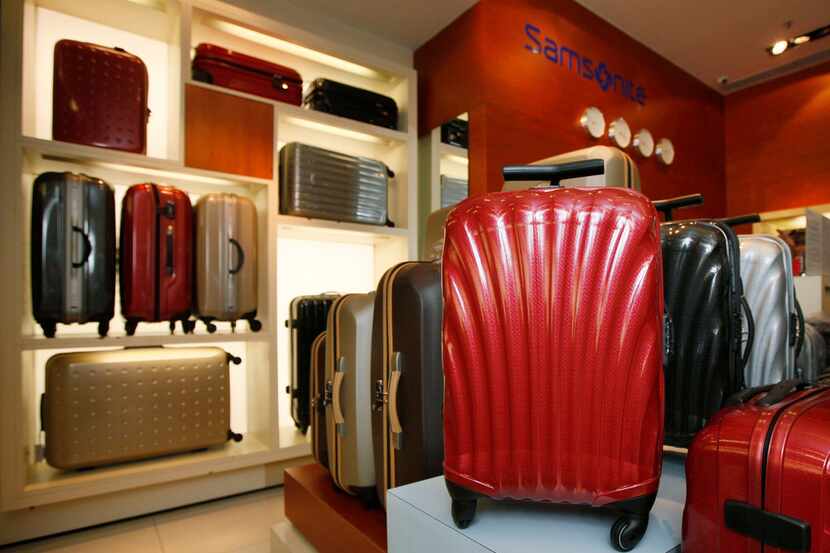 Samsonite products displayed at a store in Hong Kong. Luggage maker Samsonite said Friday,...