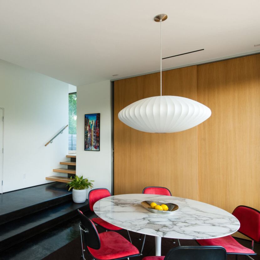 Modern furniture fills the Welch-designed house on Wyatt Circle.