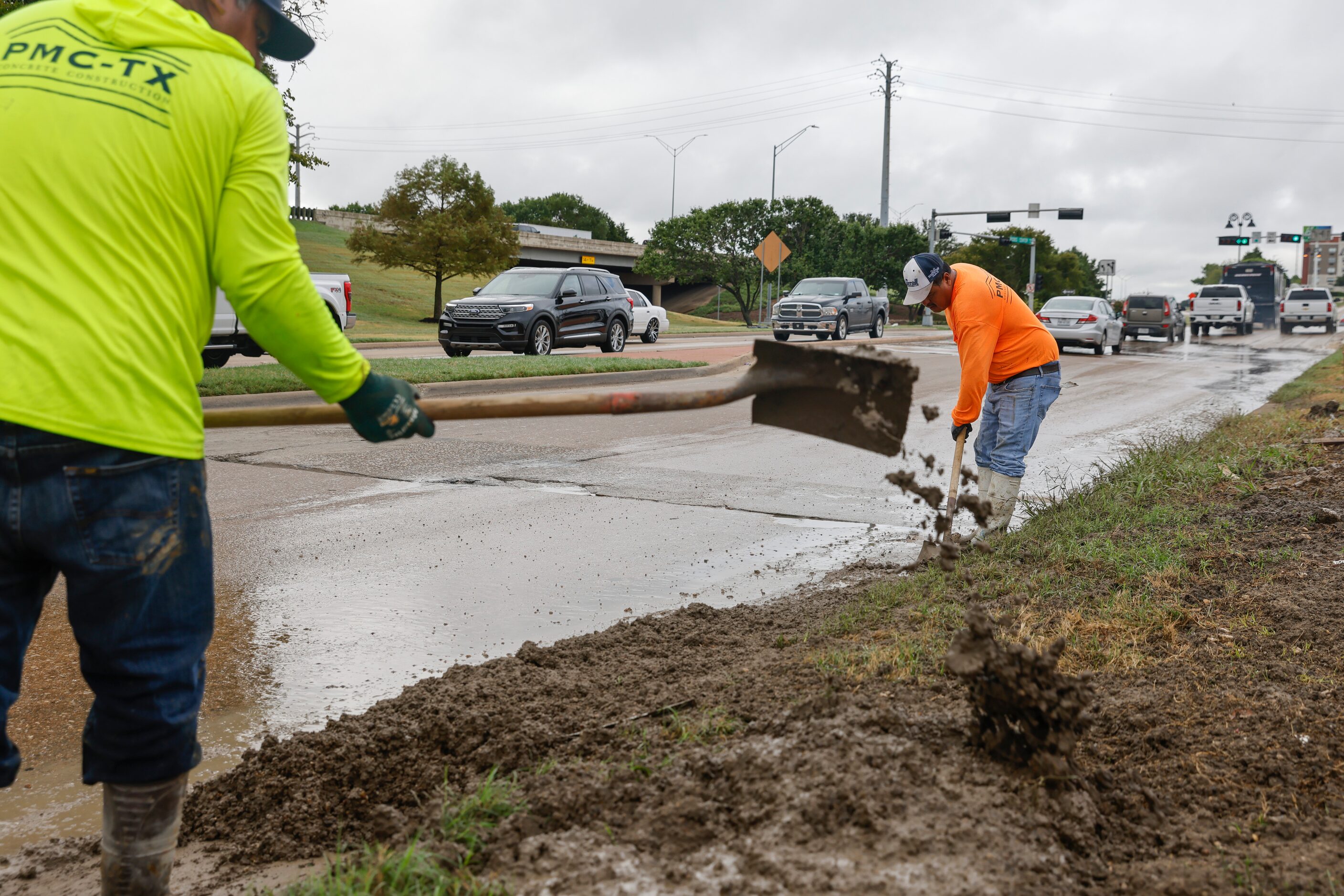 PMC-TX workers Sirafine Delvant, left, and other person unwilling to disclose his name,...