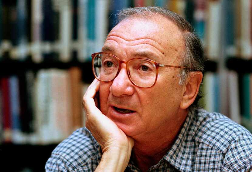 In this Sept. 22, 1994, file photo, American playwright Neil Simon answers questions during...