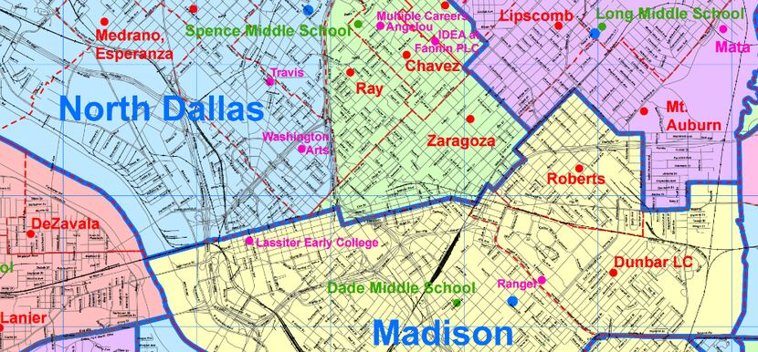  The hole in the middle of the Dallas ISD feeder pattern: downtown.