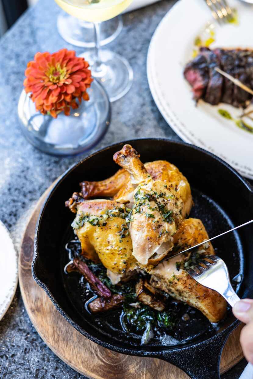 Cast Iron Roasted Pasture Chicken from Herd & Hearth. (Westin Dallas Stonebriar Golf Resort...