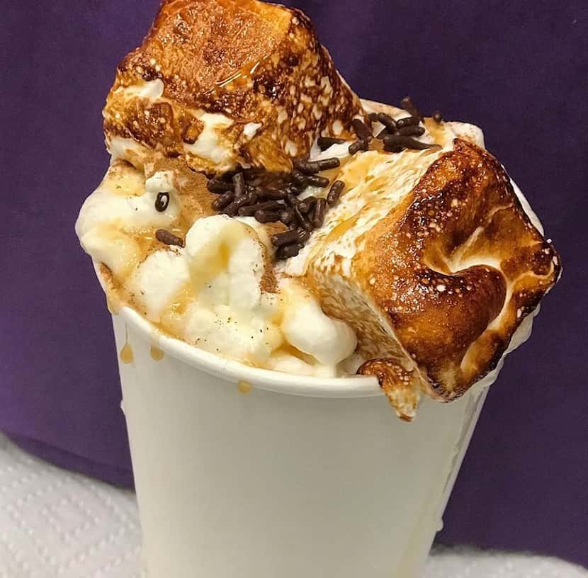 You can get coffee topped with marshmallows at The Mallow Box.