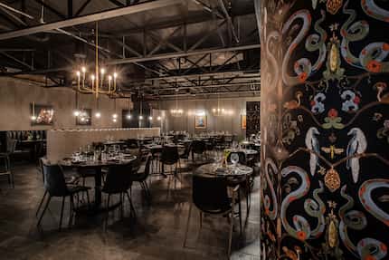 The Saint is a moody Italian steakhouse located near a stretch of restaurants and nightclubs...