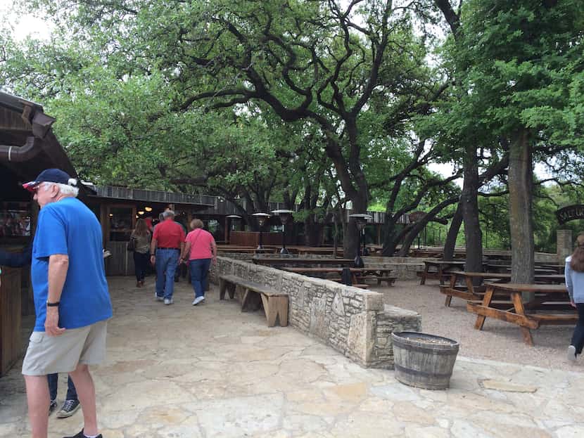 A view of Salt Lick's lush location in Driftwood, Texas.