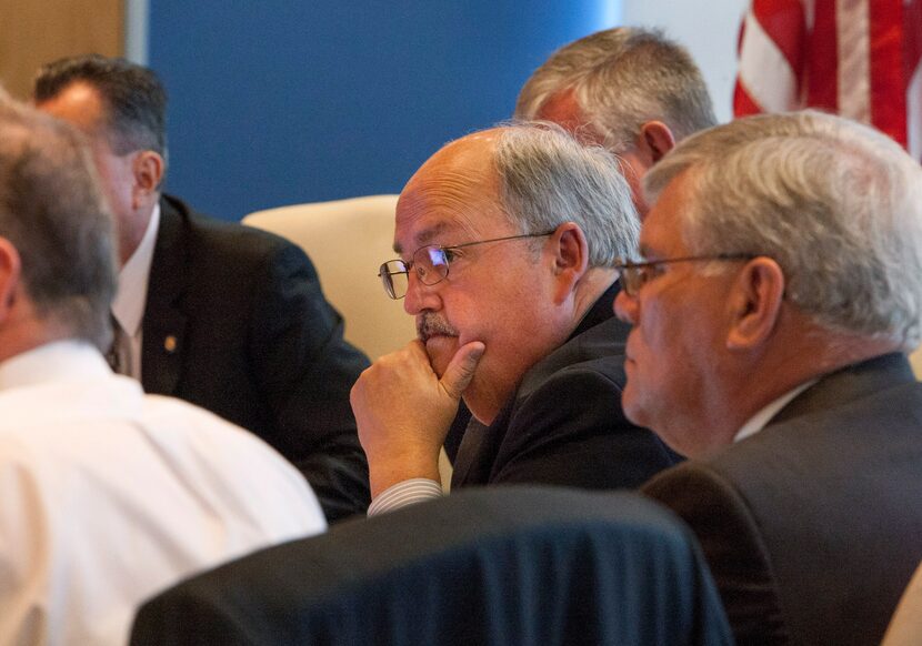 Richard Tettamant, the pension's former stop staffer, at a meeting of the board in 2013.