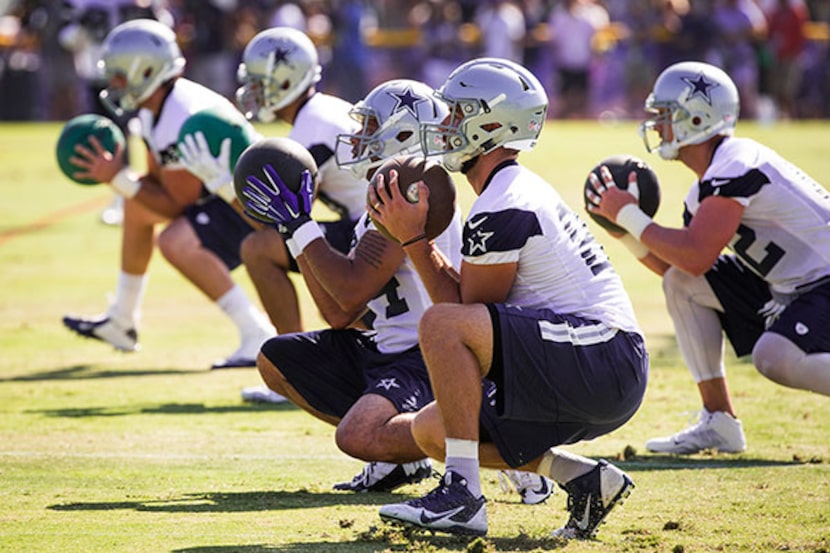 Cowboys go through training-camp drills on Friday, July 31. (Smiley N. Pool / The Dallas...