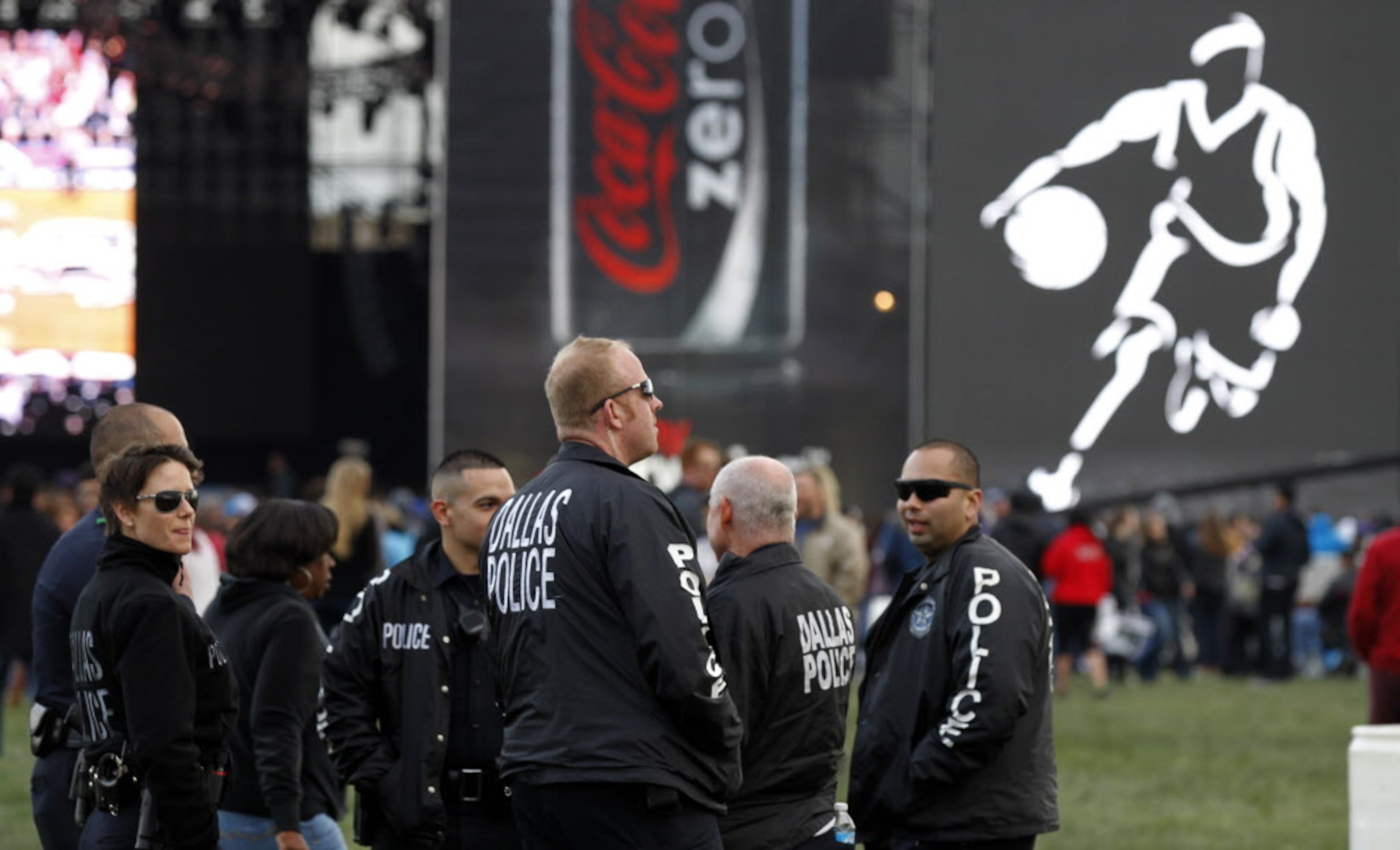 Dallas Police on the patrol at the March Madness Music Festival at Reunion Park in Dallas...